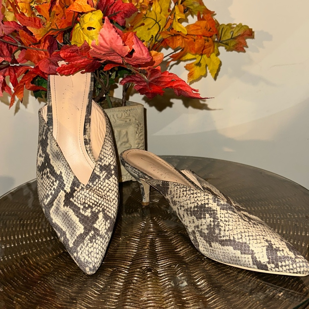 Macklyn Girl Snake Skin Print Mule